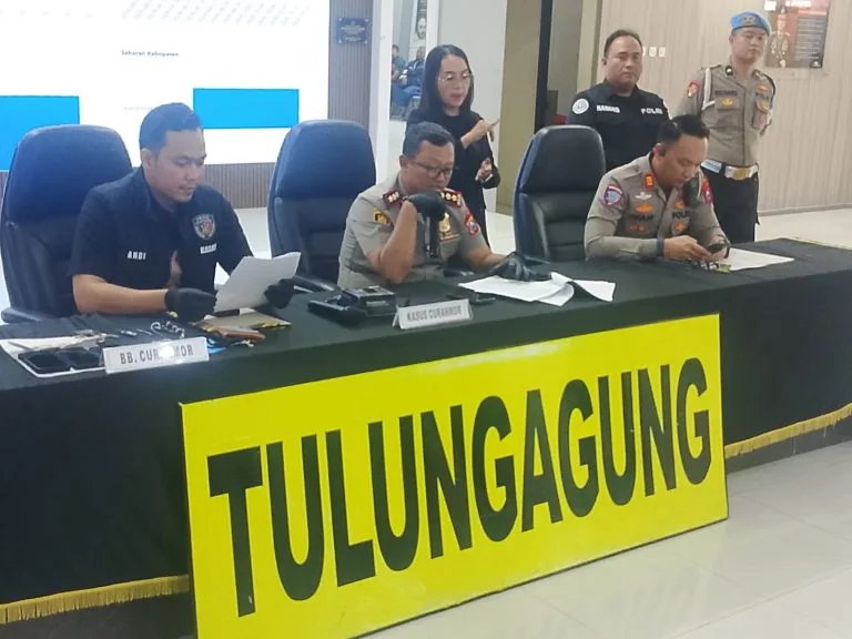 Polres Tulungagung Ungkap  11 Kasus Curanmor, 8 Tersangka Berhasil Diamankan