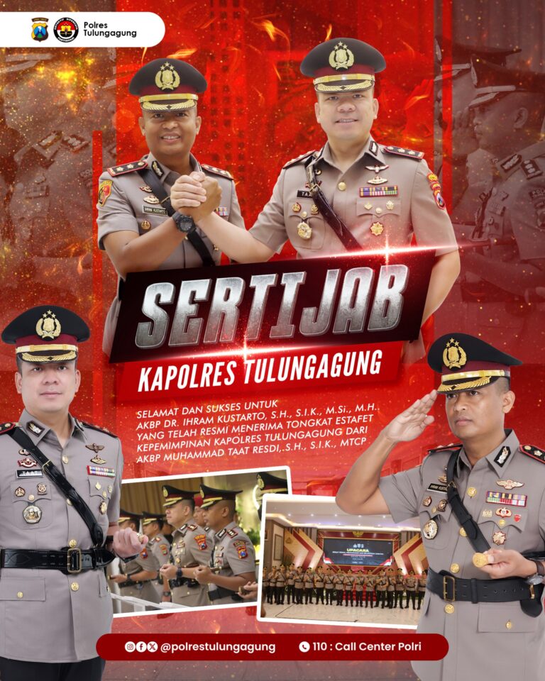 Kapolres Tulungagung Resmi Berganti, Acara Sertijab Dilakukan di Polda Jawa Timur