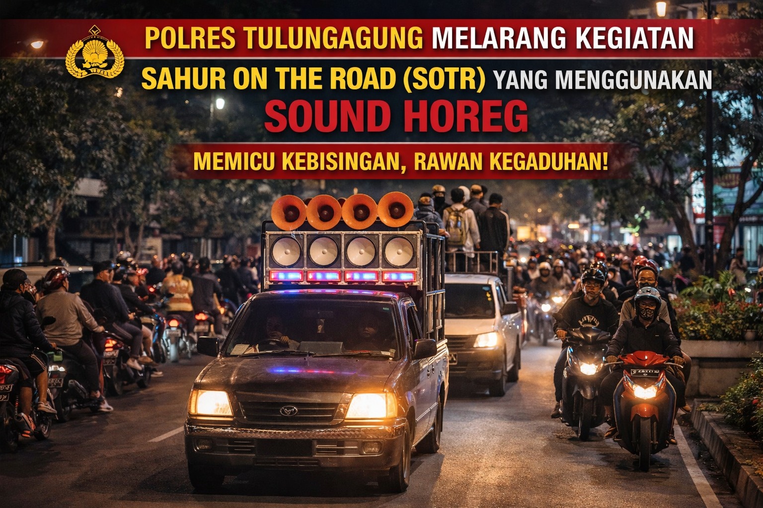 Polres Tulungagung Melarang Kegiatan SOTR Dengan Sound Horeg
