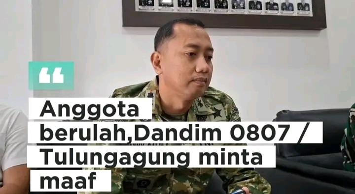 Dandim 0807 Tulungagung Sampaikan Permohonan Maaf Terbuka Usai Anggota TNI Terlibat Kasus Pencurian