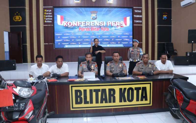 Polres Blitar Kota Bongkar Sindikat Curanmor Antarwilayah, Dua Pelaku Ditangkap