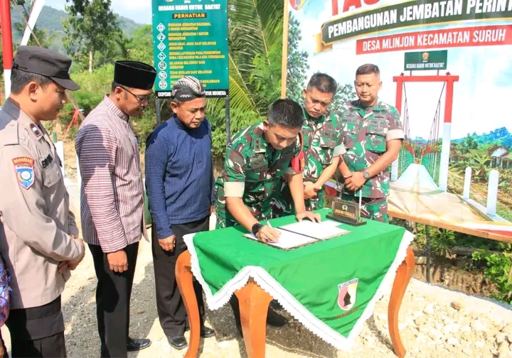 Dandim 0806/Trenggalek Resmikan Jembatan Garuda, Warga Kini Nikmati Akses yang Lebih Lancar