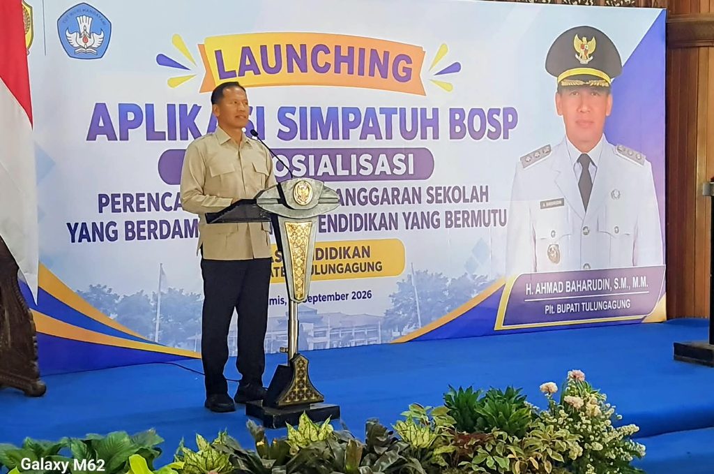 Plt Bupati Tulungagung Resmi Launching SIMPATUH BOSP,Perkuat Pengawasan Dan Tata Kelola Dana Pendidikan