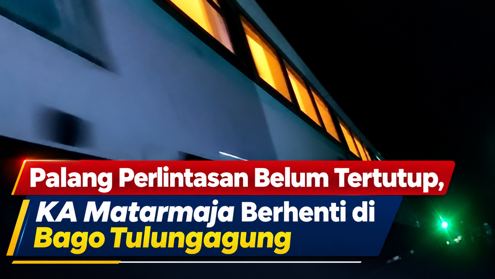 Palang Perlintasan Belum Tertutup, KA Matarmaja Berhenti di Bago Tulungagung